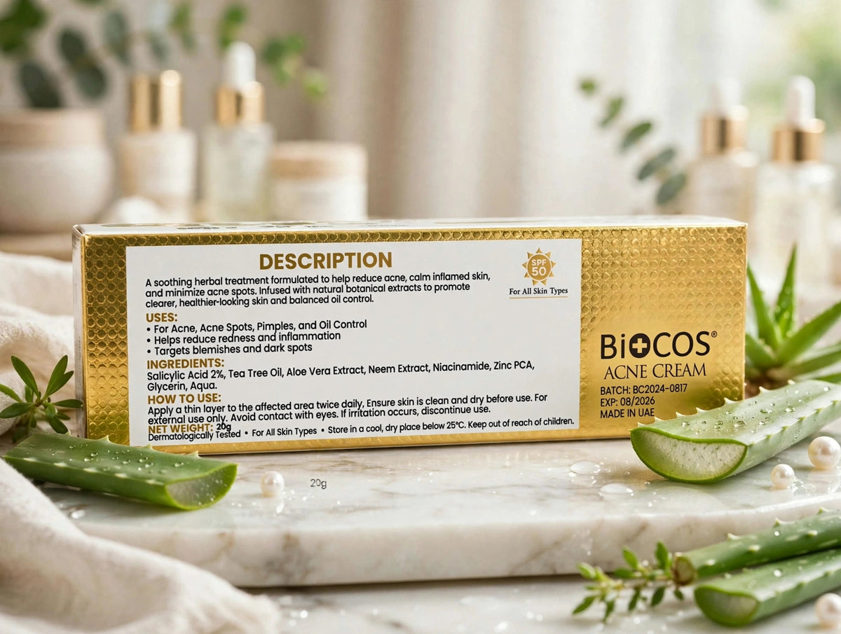 BioCOS Acne Cream – Herbal Spot Treatment with SPF 50