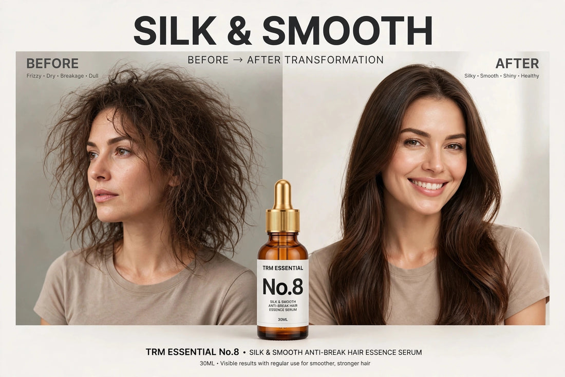 TRM LuxeCare Glass Bottle Hair Serum – Silk & Smooth Anti‑Break 60ML
