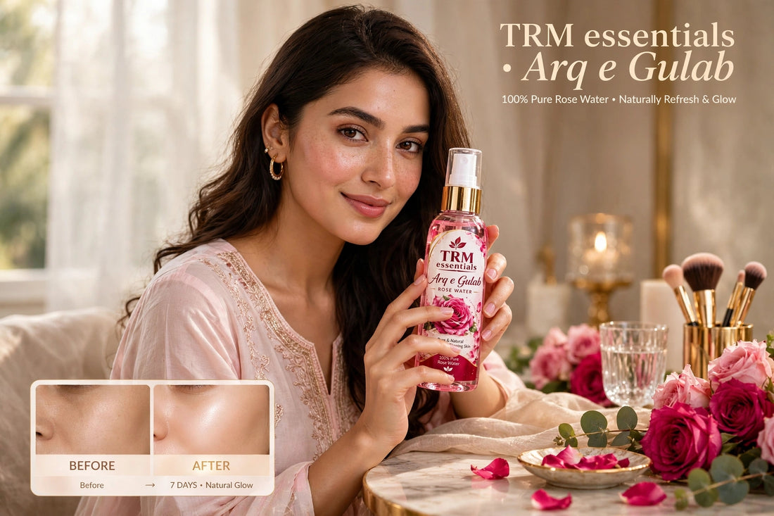 TRM essentials Arq‑e‑Gulab Rose Water – 100% Pure & Natural/150ml